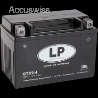 LP GTX9-BS GEL-Motorradbatterie ersetzt DIN 50812, YTX9-BS, FTX9-BS 12V 8Ah