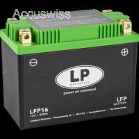 LP LFP16 LiFePo4 ersetzt YB16-B, YB16CL-B, 12Y16A-3B Batterie 12V 300CCA