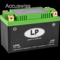 LP LFP9 LiFePo4 ersetzt FTX9-BS, GTX9-BS, YT7B-BS, YT7B-4, YTX9-BS Batterie