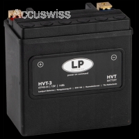 LP HVT-3 Motorradbatterie ersetzt YTX14L-BS, HVT3, HVT-03, 65958-04 12V 14Ah