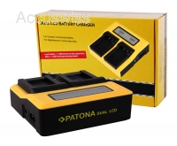 Patona Dual LCD Ladegert fr Canon LP-E8 Akkus