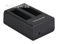 Dual Ladegerät für GoPro Fusion, ASBBA-001 inkl. micro USB Kabel