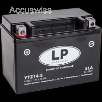 LP YTZ14-S SLA Motorradbatterie ersetzt YTZS-4, YTZ14S-BS, YTZ14B-4 12V 11.2Ah