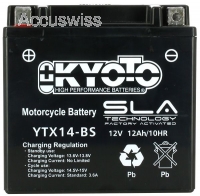 Kyoto SLA CTX14-BS, TX14-BS, GTX14-BS, DIN51214 12V 12Ah