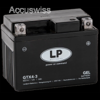 LP GB4L-B GEL-Motorradbatterie ersetzt CB4L-B, GTX4-3, YB4L-B, DIN 50411 12V 4Ah