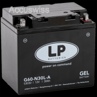 LP L60-N30L-A GEL-Motorradbatterie ersetzt G60-N30L-A, GEL53030 12V 30Ah