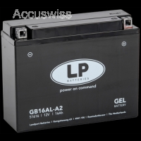 LP GB16AL-A2 GEL-Motorradbatterie ersetzt 51616, CB16AL-A2, YB16AL-A2 12V 16Ah