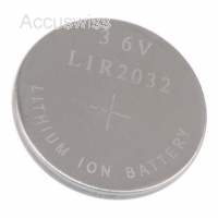Akku Knopfzelle LIR2032 3.6V 45mAh Li-Ion (wiederaufladbar)