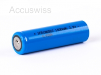 IFR 18650J 3.2V 1400mAh LiFePo4 Akku (Pluspol erhht)