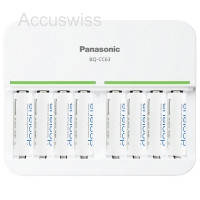 Panasonic Ladegert BQ-CC63 8fach inkl. 8 Eneloope AA Akkus