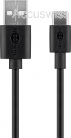 USB auf USB-C Lade- und Synchronisationskabel 1m Schwarz