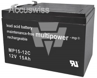 Multipower MPC15-12 (MP15-12C) Bleiakku Zyklenfest, 12V 15Ah Faston 6.3mm