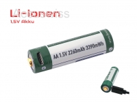 Keeppower AA 1.5V 2260mAh Li-Ion Akku mit USB Ladefunktion