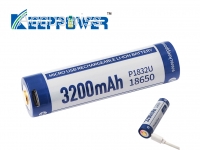 Keeppower 18650 3.7V 3200mAh Li-Ion Akku inkl. microUSB Ladebuchse