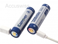 Keeppower 18650 3.7V 3200mAh Li-Ion Akku inkl. microUSB Ladebuchse