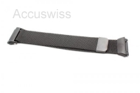 Armband Edelstahl Magnet Loop Schwarz passend für Fitbit Ionic