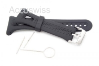 Armband Silikon Schwarz passend fr Garmin Forerunner 10, Forerunner 15