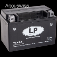 LP LTX9-4 SLA Motorradbatterie SLA12-9-BS, GEL12-9-BS, 50812, CTX9-BS 12V 8Ah