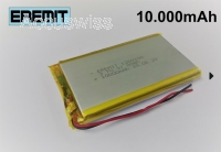 Akku 1260100 3.7V 10'000mAh Li-Polymer JST-RCY (rot) Stecker