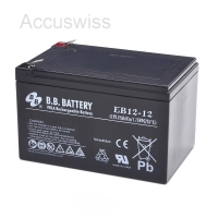 B.B. Battery BP12-12 ersetzt LC-RA1212PG1, NP12-12, HV12-12, MP12-12B 12V 12Ah