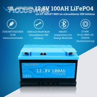 Supervolt 12V 100Ah LiFePO4 Batterie fr VW T5, T6 315x176x189mm