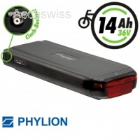 Phylion Joycube Wall-ES mit Rücklicht XH370-13 37V 14Ah Akku mit Cinch-Stecker