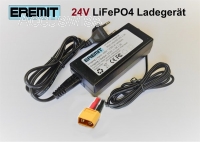 EREMIT 24V 1.5A LiFePO4 Ladegert mit XT60 Stecker
