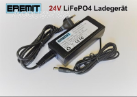 EREMIT 24V 1.5A LiFePO4 Ladegerät mit Hohlstecker 5.5-2.1mm