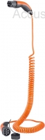 Spiral-Ladekabel Typ 2, bis zu 11 kW, 5 m, Orange