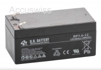 B.B. Battery BP3.6-12 12V AGM Bleiakku 3.6Ah Akku, Pol T2 Faston 250 (6,3 mm)