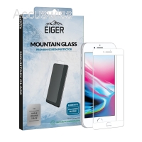 EIGER APPLE IPHONE SE2020/8/7 GLAS, VOLLFCHIG, RANDLOS 3D FRIENDLY WHITE