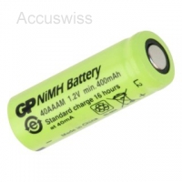 GP 40AAAM, 2/3AAA, Ni-MH, 1.2V 400mAh, 29 x 10mm FlatTop