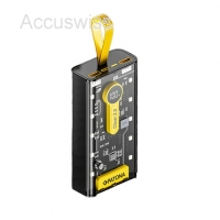 Powerbank Clear 2.0, 20000mAh, PD22.5W, USB-C, USB, intergrierte Ladekabel
