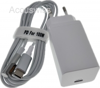 USB-C AC Adapter 65W mit Magsafe 1 Adapterkabel fr Apple MacBook / Pro