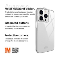 iPhone 15 Pro, Grip Stand Case transparent