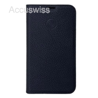 iPhone 15 Pro, Marc schwarz, Book-Cover Echtleder