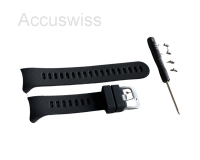 Silikon-Armband für Garmin Forerunner 45S schwarz 18mm breit