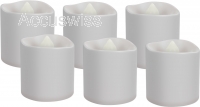6er-Set LED Teelichter mit Ladefunktion + Fernbedienung