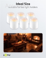 6er-Set LED Teelichter mit Ladefunktion + Fernbedienung