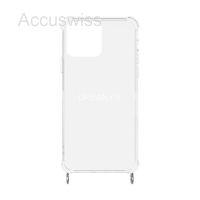 iPhone 15 Pro Max, Silikon transparent mit silber Ringen