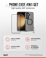 3sixT 4in1 Protection Cover für Samsung Galaxy S24, transparent