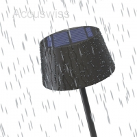 Solar LED Tischleuchte dimmbar Schwarz IP44 Schutzstandard für den Aussenbereich