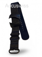 Nylon-Armband passend für Suunto D4, D4i Smartwatch, Tauchcomputer schwarz