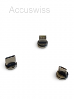 3in1 Schnellladekabel mit magnetischem Aufsatz für Iphone, USB-C u. USB-Micro,1m