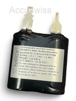 Notleuchtenakku 2.4V 3Ah Ni-MH, 2.8 + 4.8mm Faston ersetzt Zumtobel 04797088