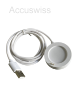 USB-A Ladekabel Dock passend für Xiaomi Watch S2, S3 - weiss, magnetisch