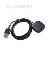 USB Ladekabel Dock Ladegerät passend für Fitbit Sense 2, Versa 3/4 - schwarz