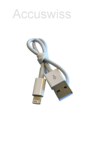 USB-A Schnellladekabel auf Lightning 0.25cm, weiss