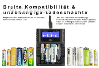Xtar L4 Pro Ladegerät für 1.5V Li-Ion, 1.2V Ni-MH AA, AAA Akkus