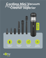 Mini-Staubsauger Superior mit Akku, schwarz